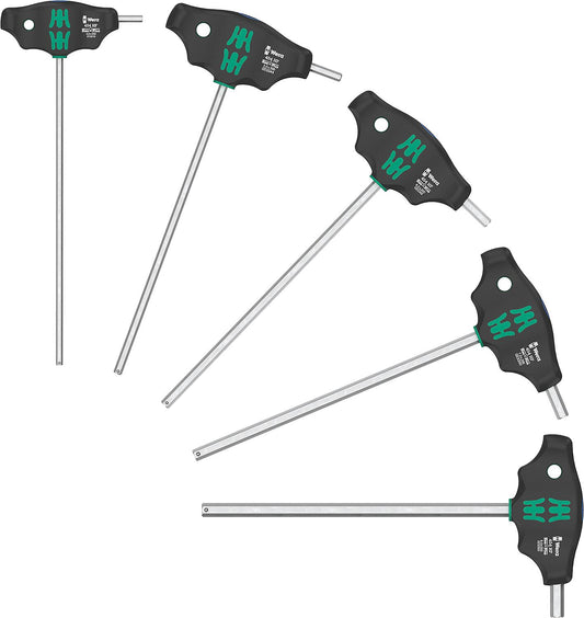 Innensechskant-Schraubendreher-Satz WERA 454/5 HF SHK Set 1 Serie 400 Quergriff, Hex-Plus, Haltefunktion, 5-teilig