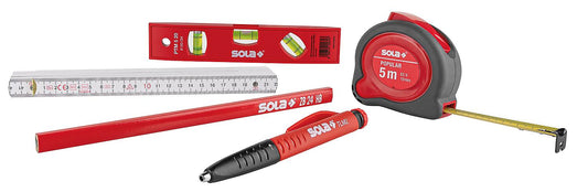 Sola action set with torpedo spirit level, 5-piece