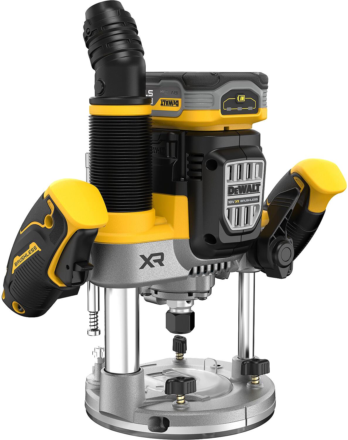 Dewalt DCW620H2-QW 18V cordless router with 2 x 5.0 Ah Powerstak batteries and charger