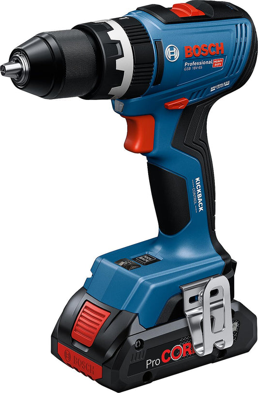 Perceuse-visseuse à percussion sans fil GSB 18V-65, 18 V avec coffret de transport