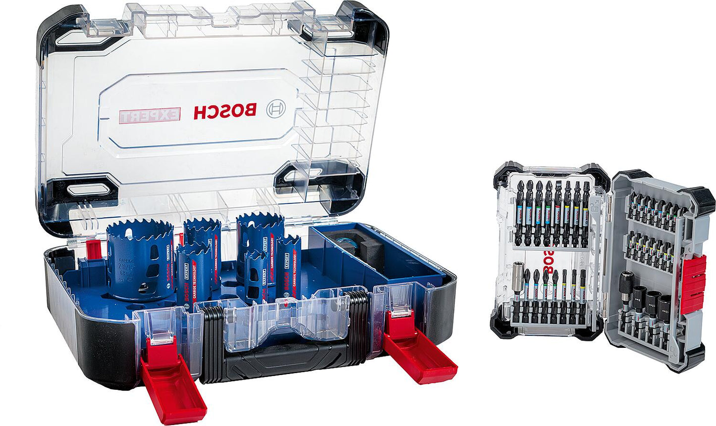 BOSCH Expert 9-piece hole saw set + BOSCH Pro Impact 36-piece bit set