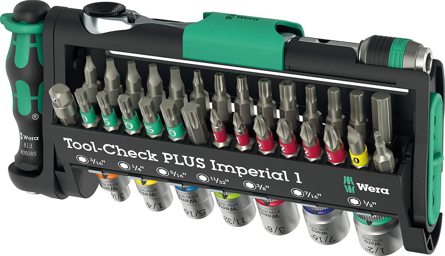 Bit-Set Wera Tool-Check Plus Imperial 1, zöllig, 39-teilig