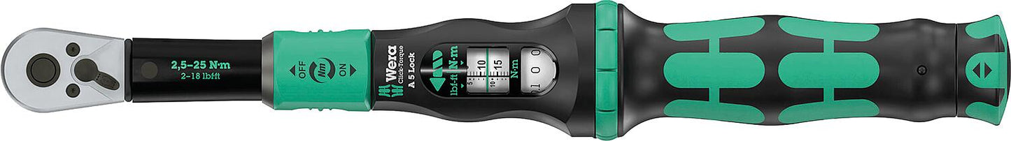 WERA Click-Torque Lock C3 torque wrench, 12.7mm (1/2") square drive