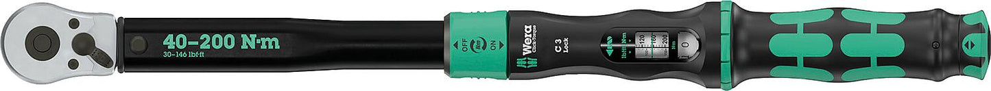 WERA Click-Torque Lock C3 torque wrench, 12.7mm (1/2") square drive