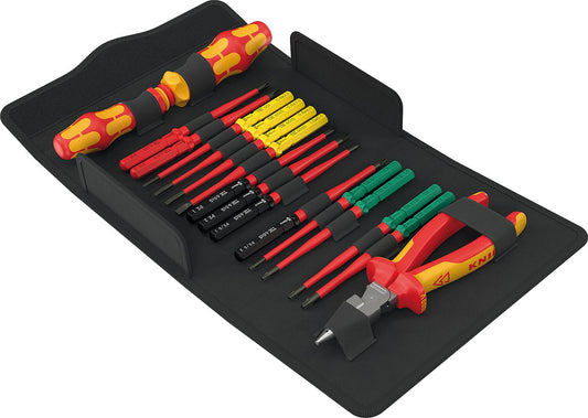 VDE-Wechselklingen-Set Wera Kraftform Kompakt VDE 17 extra slim 2 Tool Finder, 17‑teilig