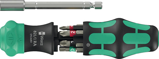 Magazin-Bithalter mit Ratschenfunktion Wera Kraftform Kompakt 28 RA 1, 6‑teilig