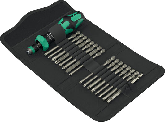 Bit set with ratchet function Wera Kraftform Kompakt 60 RA-R 1, 17-piece