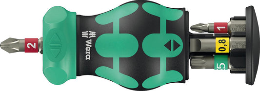 Magazin-Bithalter mit Ratschenfunktion Wera Kraftform Kompakt Stubby Magazin RA 1, 6‑teilig