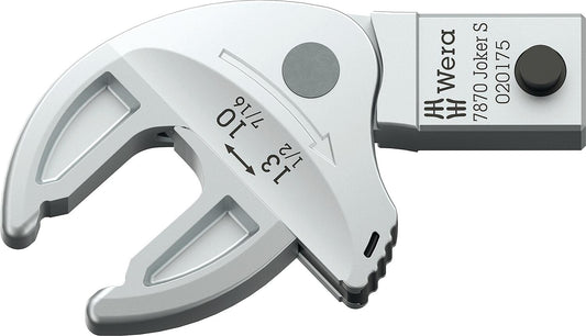Wera 7880 Joker S insert open-end wrench with ratchet function, self-adjusting, 10-13 mm wrench size, 9x12 mm