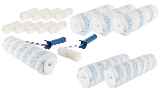 Roller set for wall, ceiling and facade paints, 18 pieces