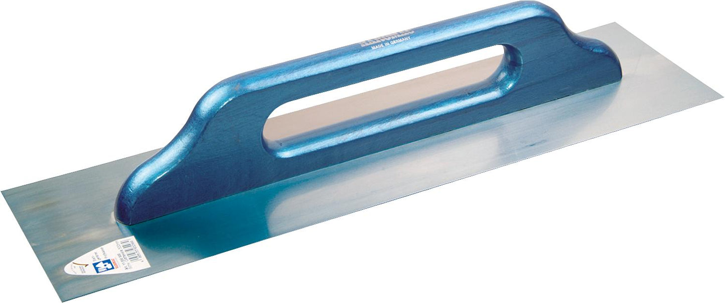 Schweizer Glättekelle HAROMAC 480x130mm rostfrei blaues Heft