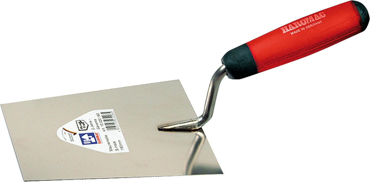 Bricklayer's trowel, GH stainless steel 180mm, 2K-ERGO red/black