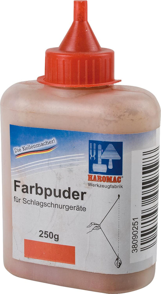 Farbpuder rot 250gr. Flasche für Schlagschnurgeräte
