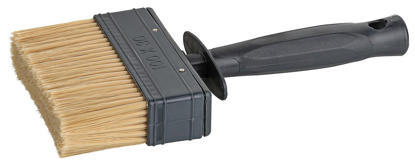 Brosse plate 30 x 100 mm, soies chinoises légères, double nouage, 60 % de qualité supérieure