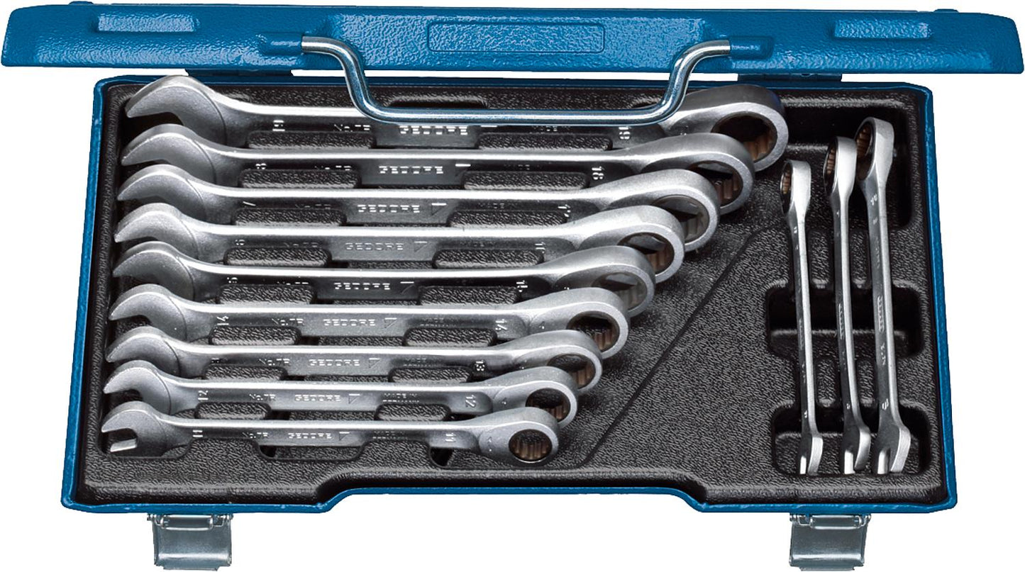 Ringratschenmaulschlüssel-Satz GEDORE 12-teilig Masse: 315x181x40 mm