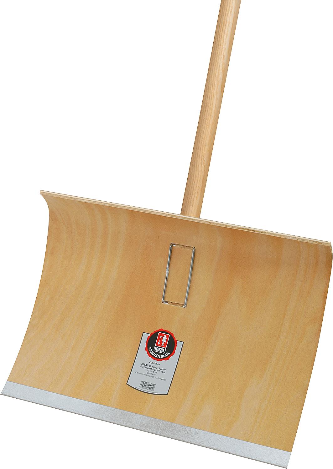 Ideal snow shovel, plywood, 50cm wide, hardwood handle