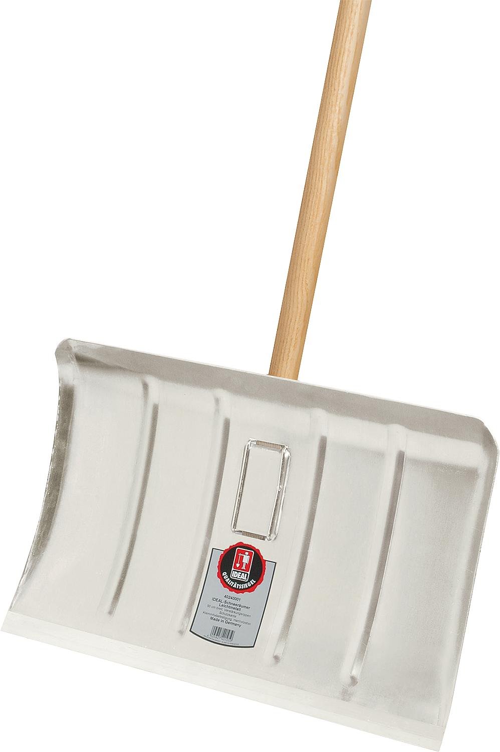 Pelle à neige idéale, en métal léger, 50 cm de large, manche en bois dur