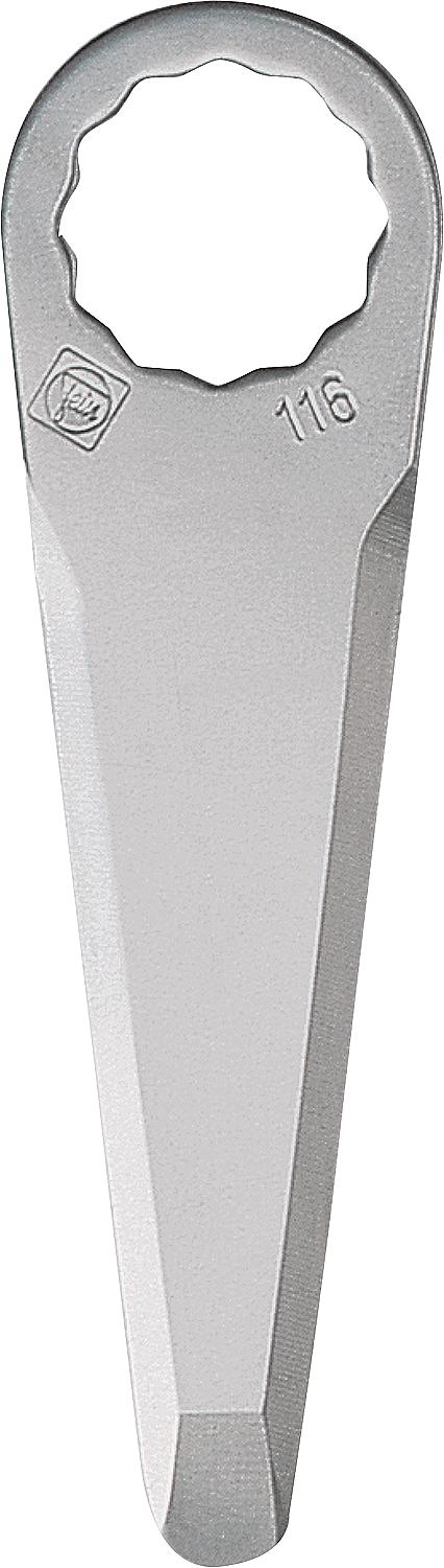 Fine straight cutting blades, long, pack of 5