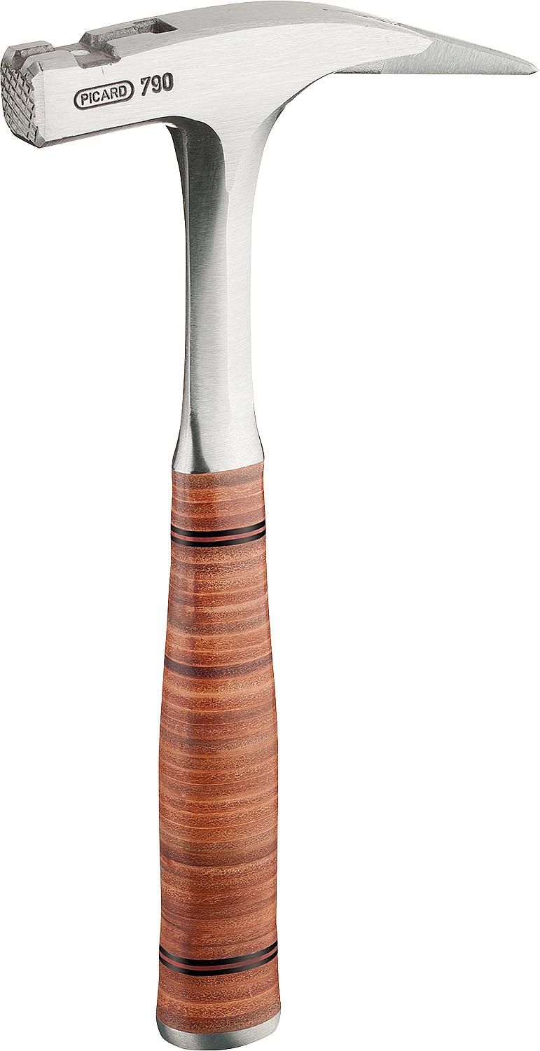 Marteau de tour PICARD type 790, tout acier, manche en cuir, 950 g, face rugueuse