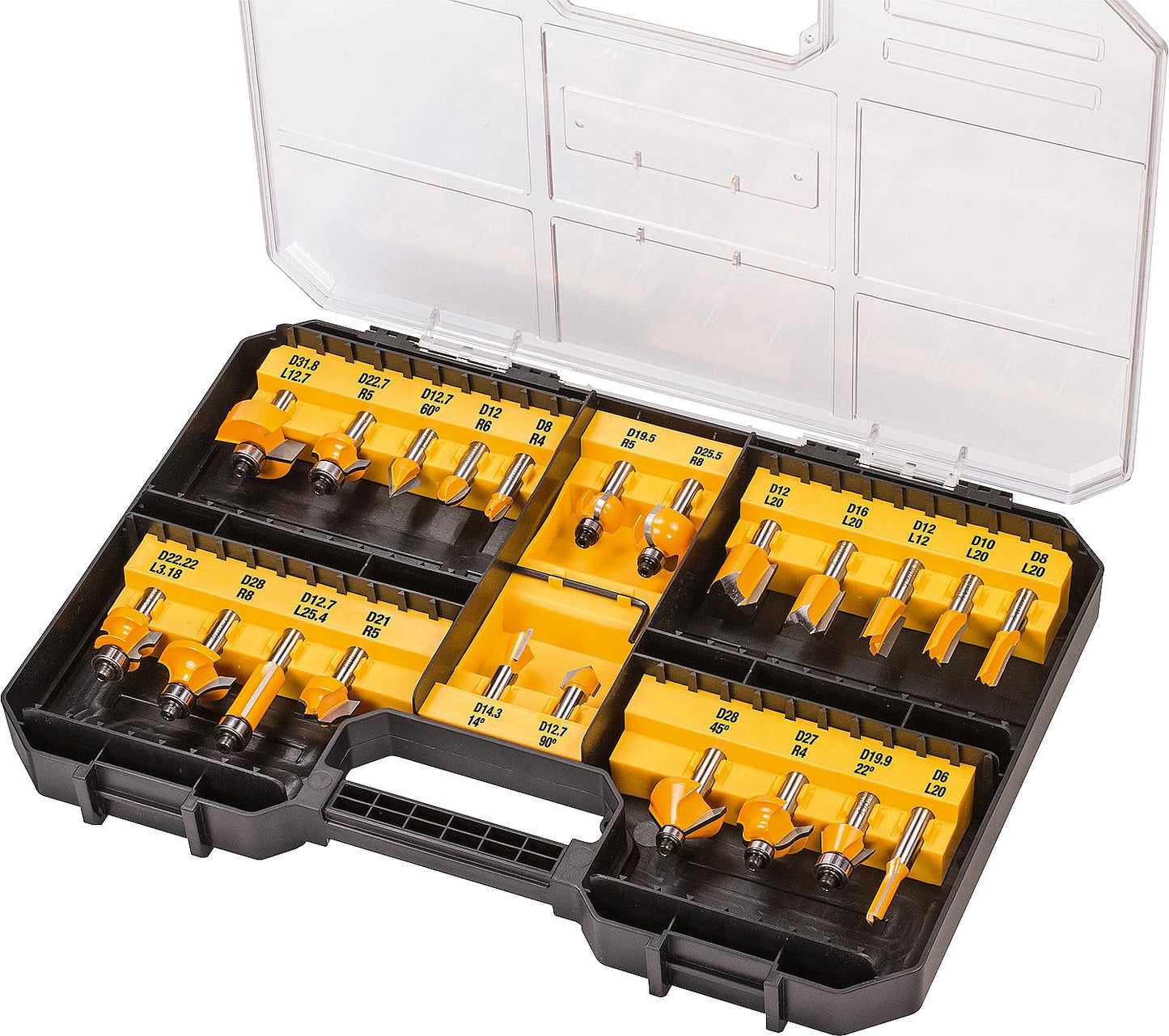 Dewalt 22-piece router bit set, part number 80 835 67