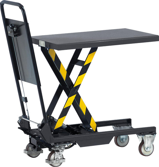 Lifting table trolley fetra® 6831, load capacity 150kg, lifting range 265-755mm