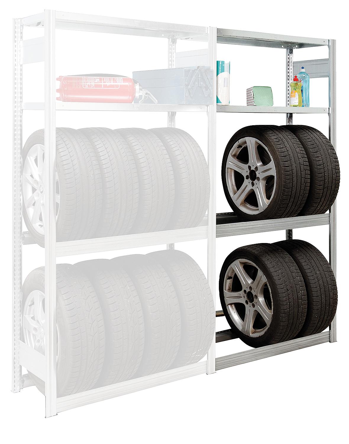 BERT garage base unit with 2 steel shelves, bay load 2000kg, 2000x1005x400mm