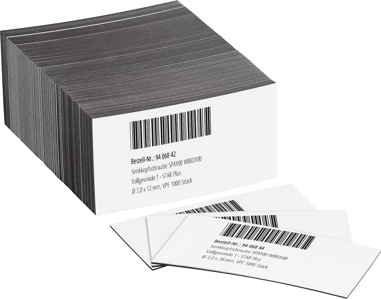 Magnetic foil cut to size, white 105x57x0.9mm semi-anisotropic, pack of 100 in a poly bag