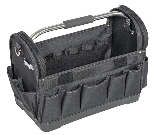 Werkzeugtasche Textil 520x290x370mm schwarz mit seitlich klappbarem Griff