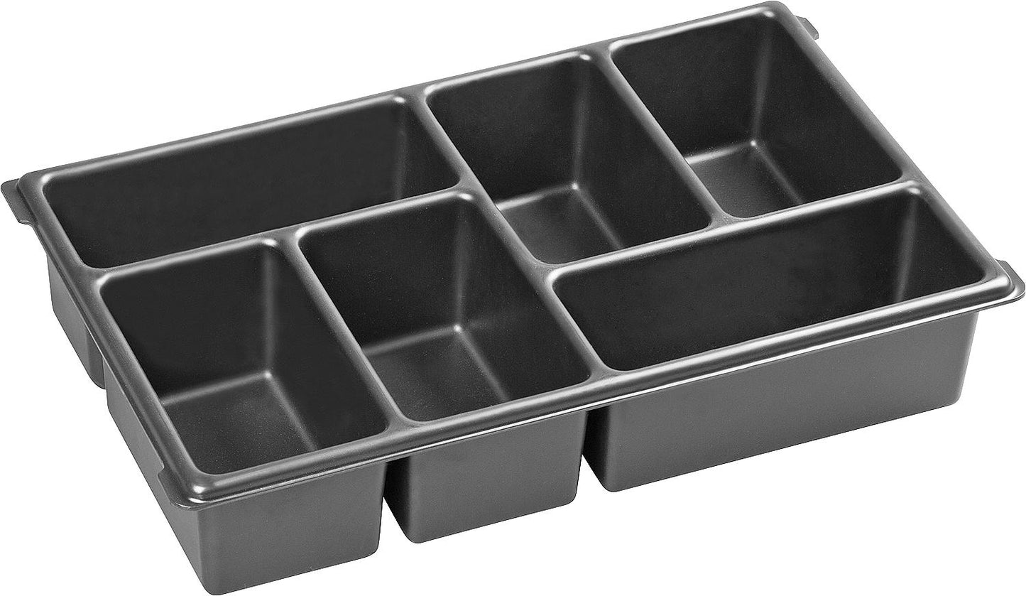 Small parts insert suitable for XL-BOXX® made of plastic with 6 compartments