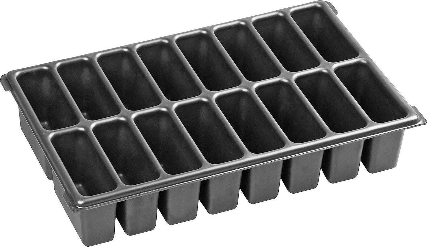 Small parts insert suitable for XL-BOXX® made of plastic with 16 compartments