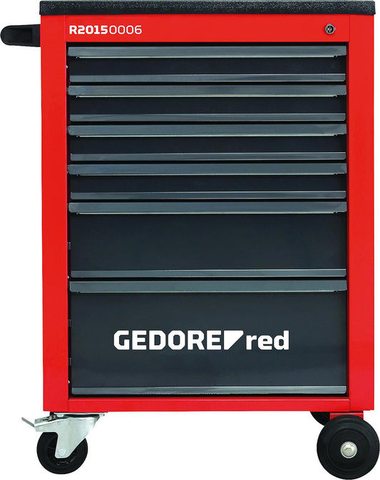 GEDORE red workshop trolley with 6 drawers and plastic worktop