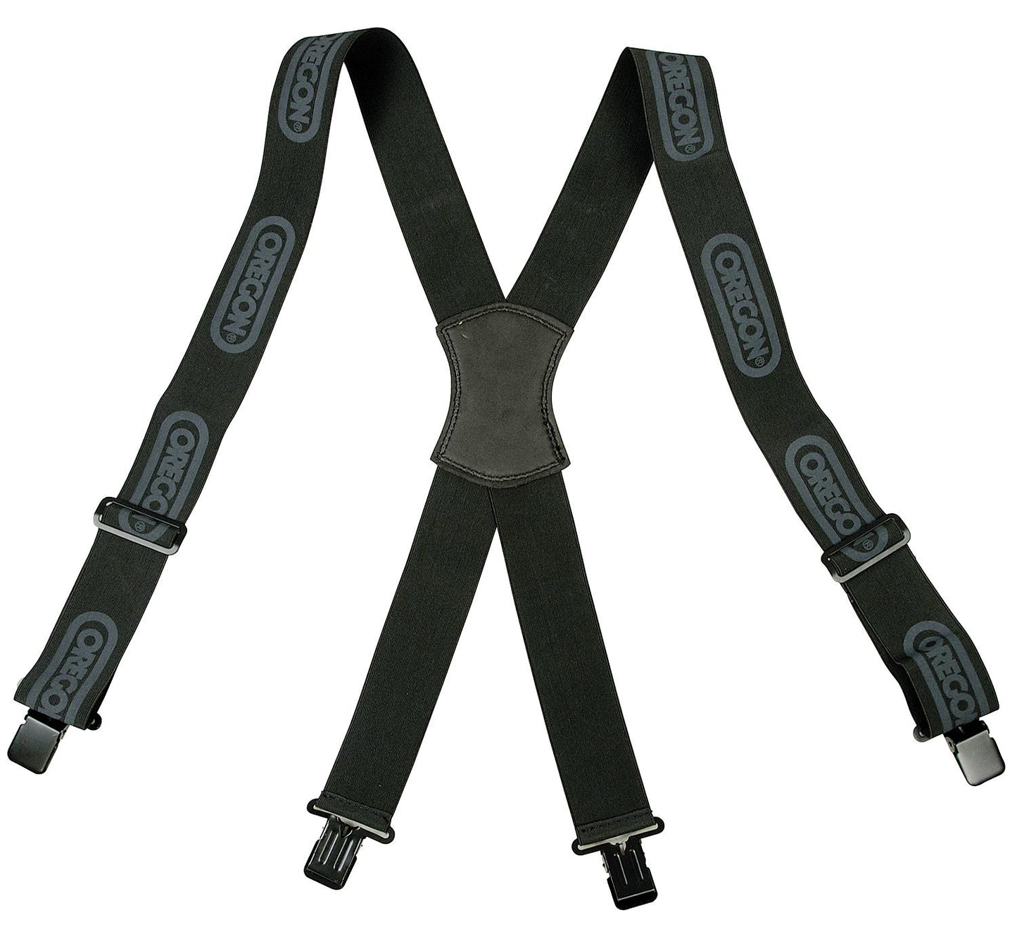 Oregon suspenders with metal clips