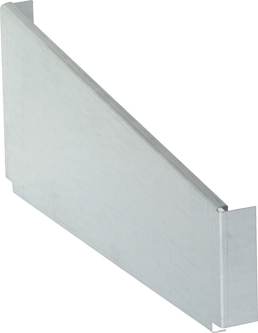 BERT left-hand end cap for wooden shelf, 500mm steel sheet