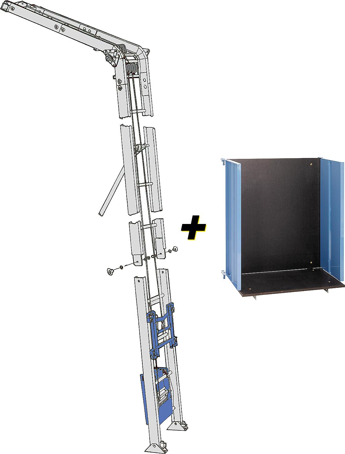 Geda Lift 200 Standard Set freight elevator with universal platform, 02090