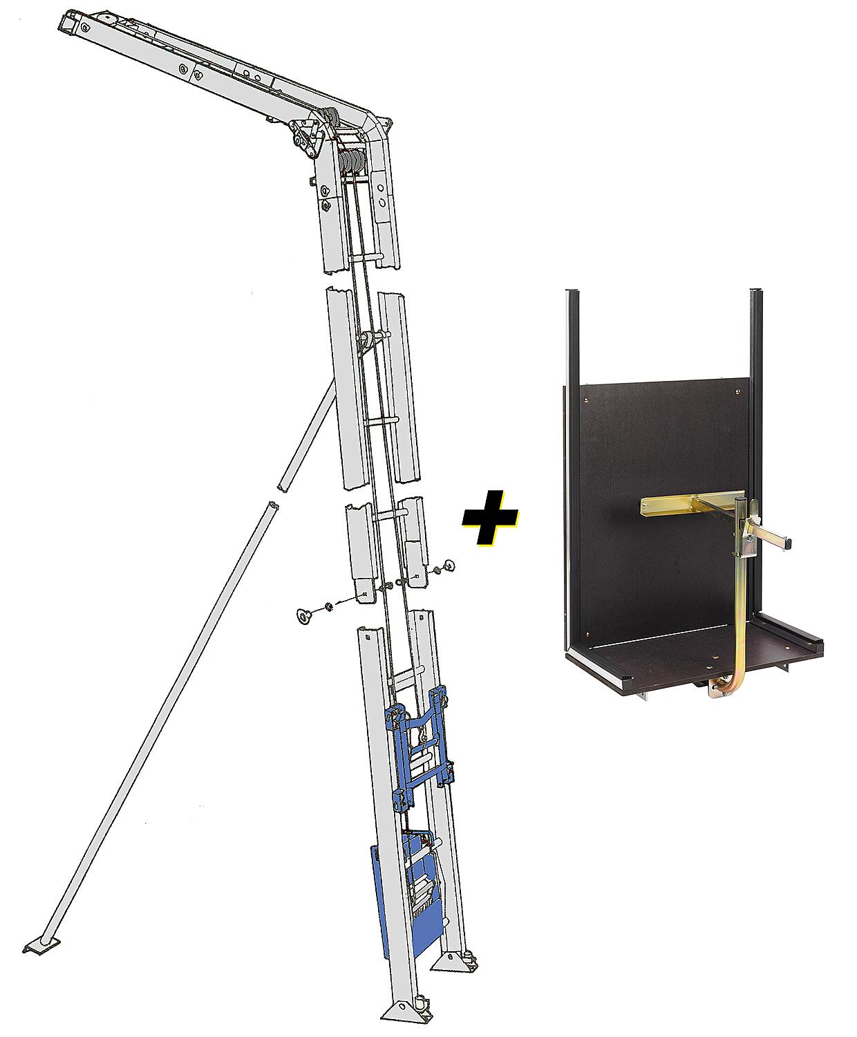 Ascenseur de fret Geda Fix-Lift 250 Set avec plateforme solaire, 02094