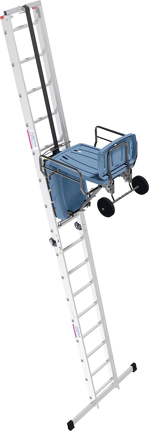 Geda battery-powered freight elevator set with loading platform and 24V/10Ah battery