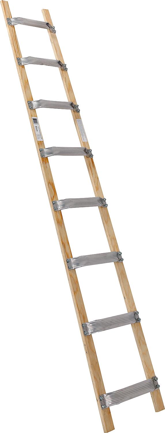 Siedra wood/aluminum 1x8 rung roof ladder, 1110208