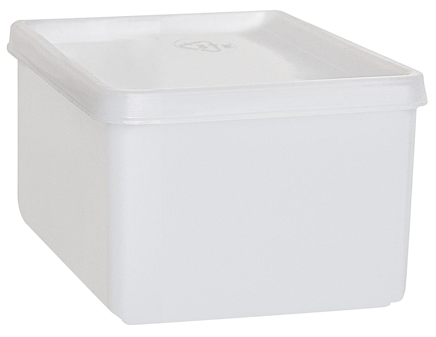 Can with snap-on lid, 500 ml, square, natural, 103x103x64 mm