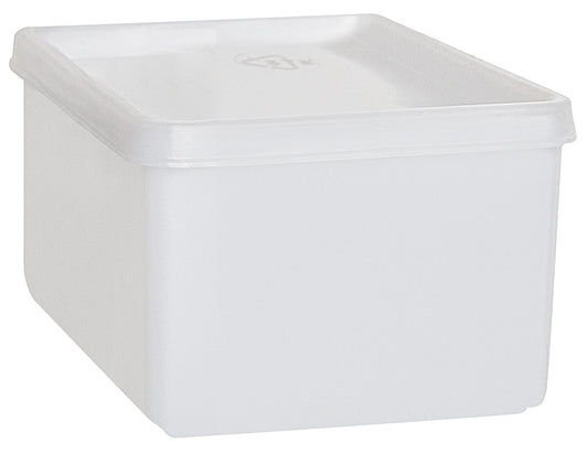 Can with snap-on lid, 500 ml, square, natural, 103x103x64 mm