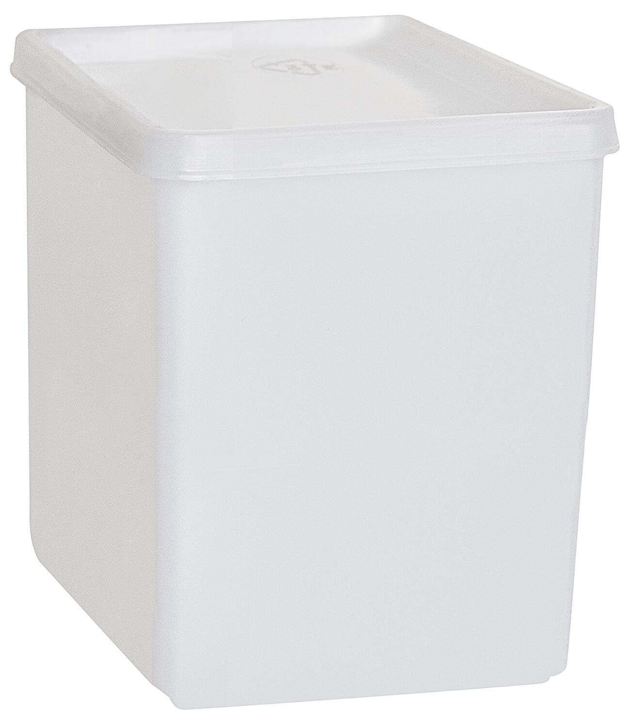 Can with snap-on lid, 500 ml, square, natural, 103x103x64 mm