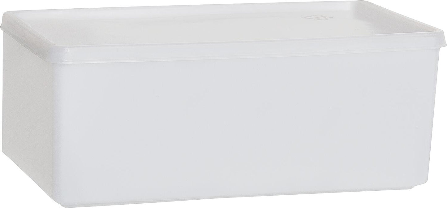 Can with snap-on lid, 500 ml, square, natural, 103x103x64 mm