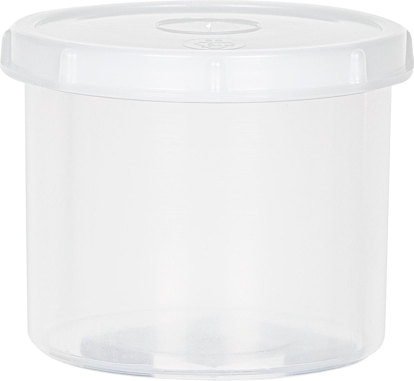 Round can with screw cap, 250 ml, PP, transparent