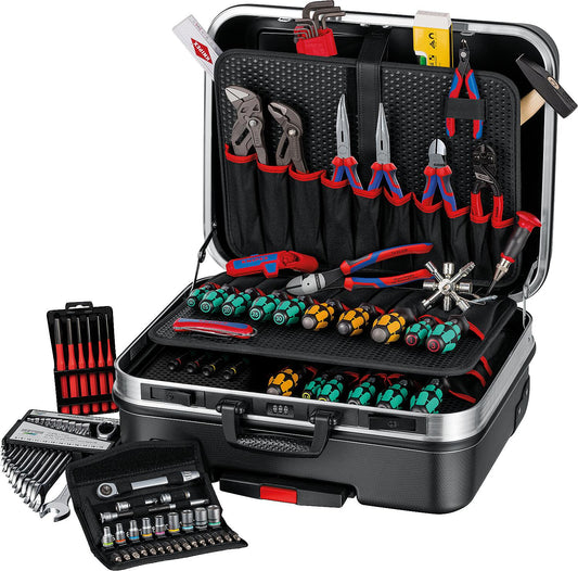 KNIPEX mechanical tool set in a case, 90 pieces