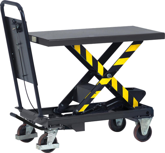 Lifting table trolley fetra® 6833, load capacity 500 kg, lifting range 435-1000 mm