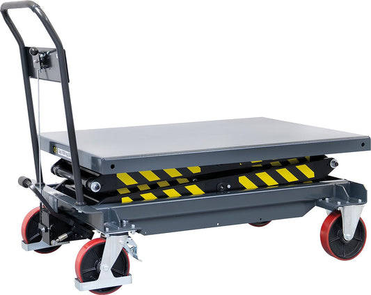 Lifting table trolley fetra® 6836, load capacity 300 kg, lifting range 435-1585 mm