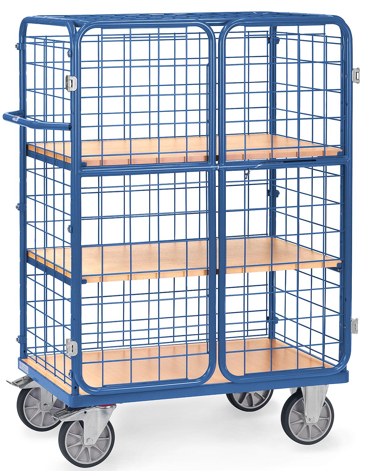 fetra® 8481-3DE platform trolley, 1552 mm high, loading area 1000 x 600 mm