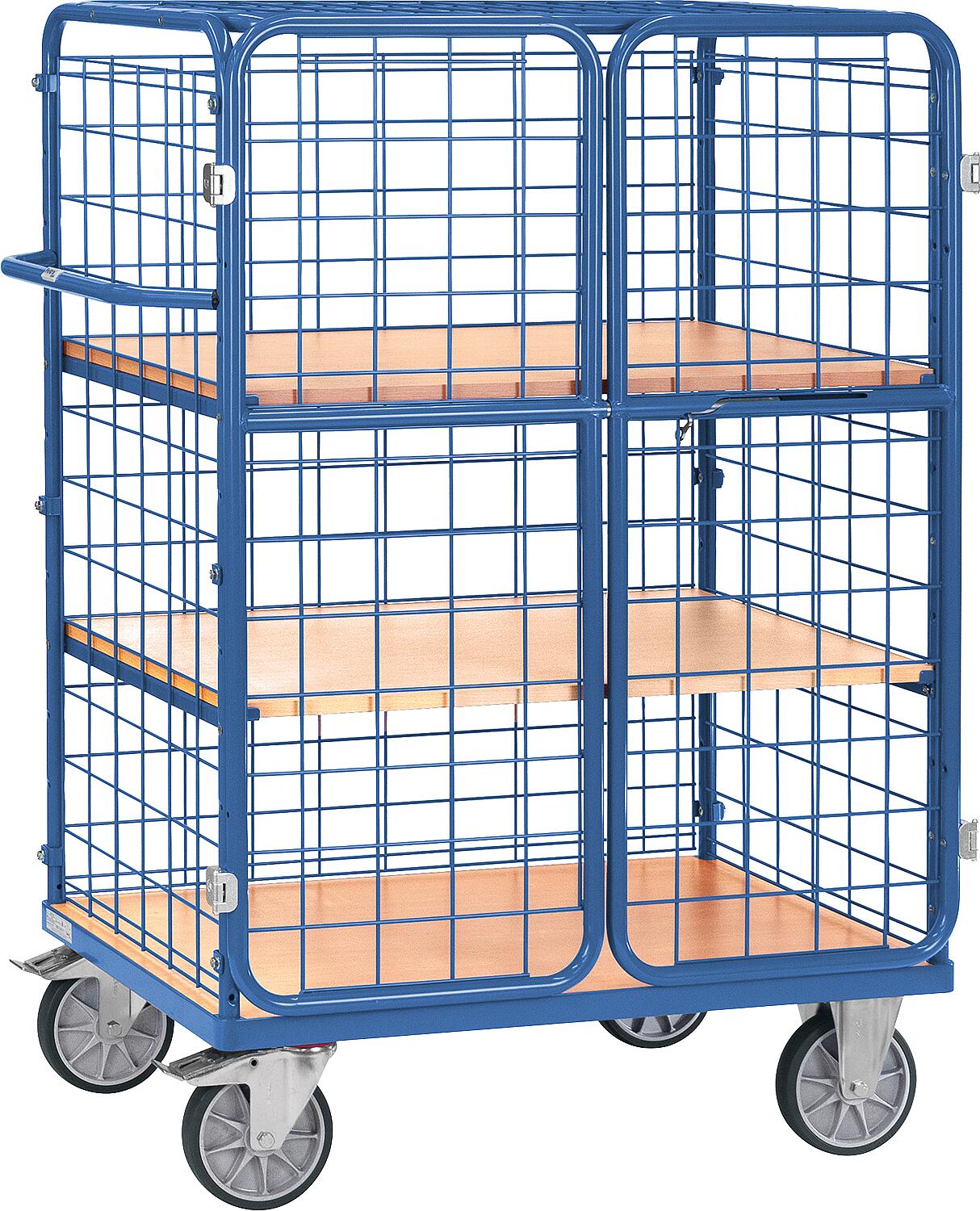 fetra® 8481-3DE platform trolley, 1552 mm high, loading area 1000 x 600 mm