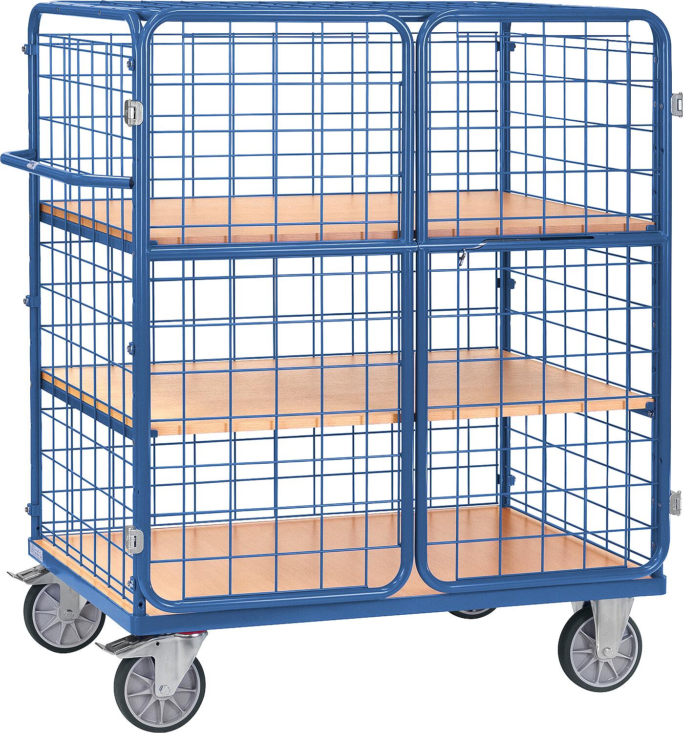 fetra® 8481-3DE platform trolley, 1552 mm high, loading area 1000 x 600 mm