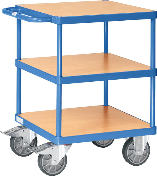 Heavy-duty table trolley fetra® 2416, loading area 600 x 600 mm