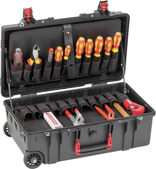GEDORE red R21902072 tool case, plumbing tool trolley, 72-piece